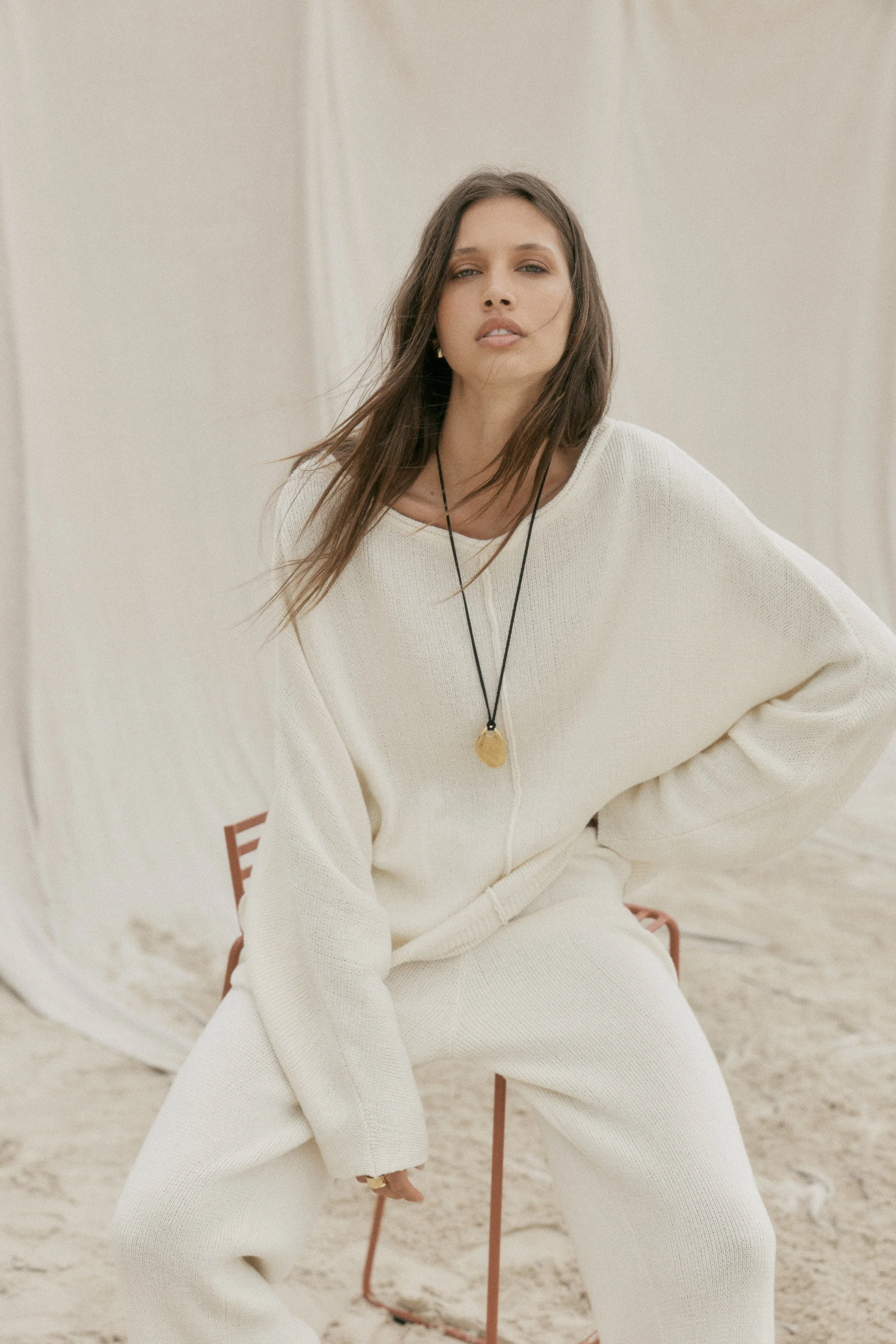 NOMAD KNIT PANT- CREAM